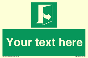 Custom sign safe condition door opens pulling left hand side